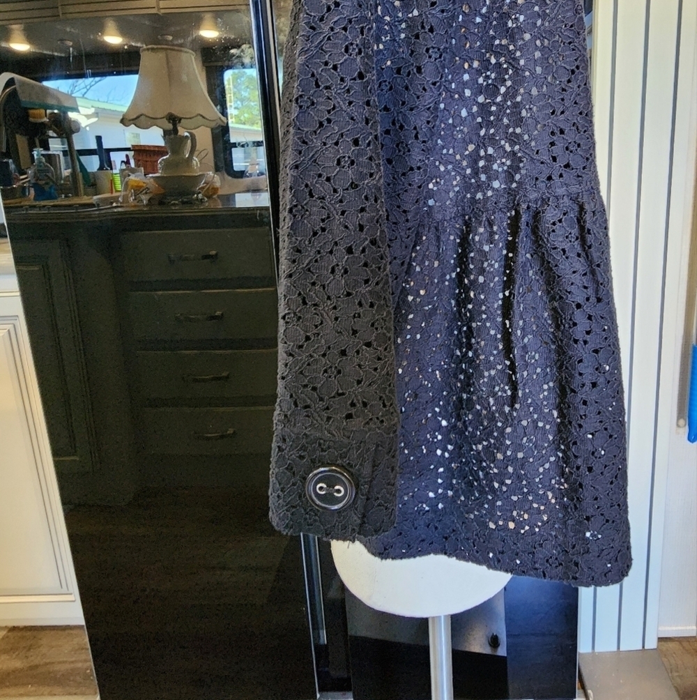 WESTBOUND BLACK Eyelet Button-Up CARDIGAN - Picture 5 of 9